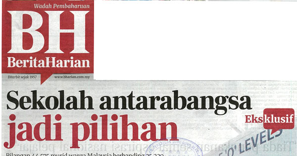 sekolah antarabangsa jadi pilihan