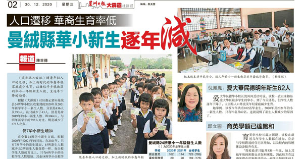  人口迁移 华裔生育率低 曼绒县华小新生逐年减少